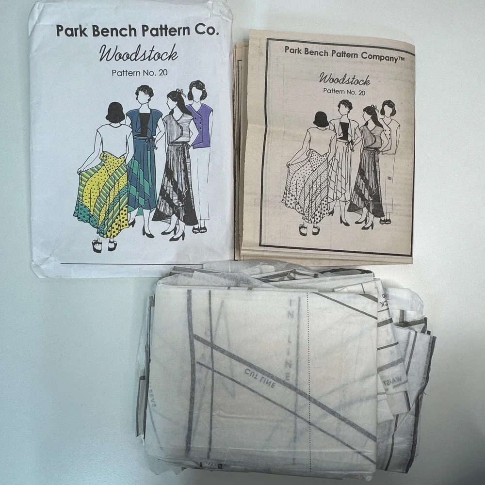 PARK BENCH Sewing Pattern No. 20 Woodstock Patchwork Skirt Vest Adjustable OS - Picture 2 of 8